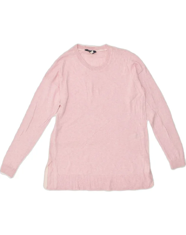 JOULES Womens Crew Neck Jumper Sweater UK 8 Small Pink Cotton