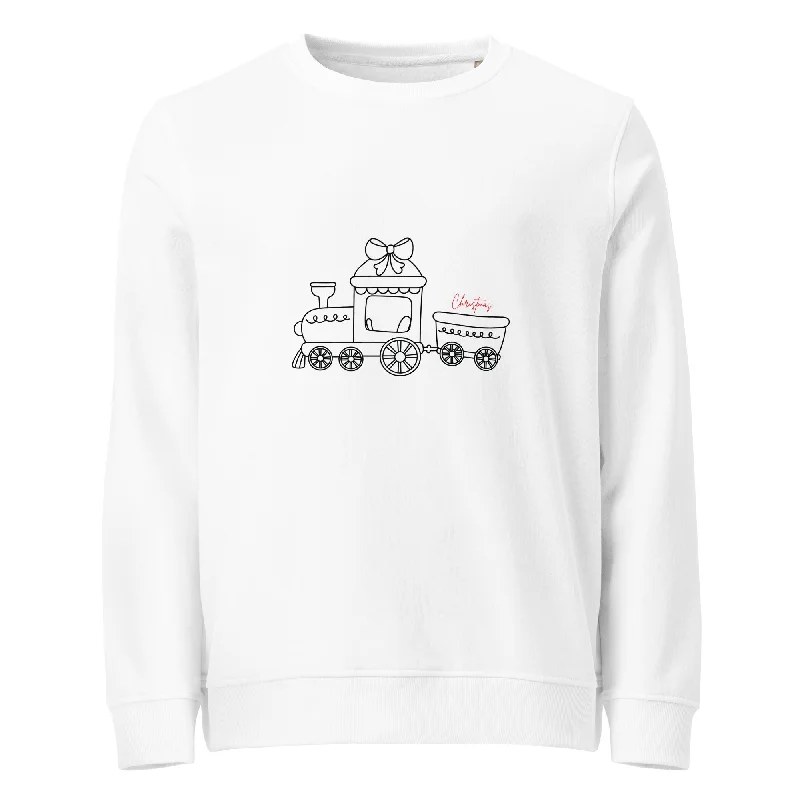 Christmas on the Tracks Graphics Women Organic Sweatshirt