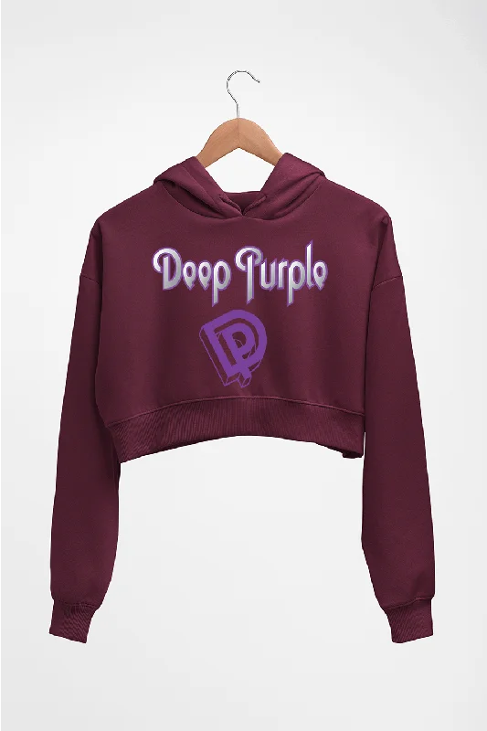 Deep Purple Crop HOODIE FOR WOMEN