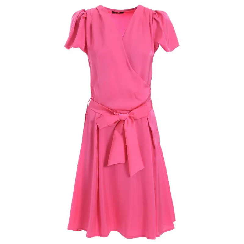 Yes Zee pink Polyester Women's Dress