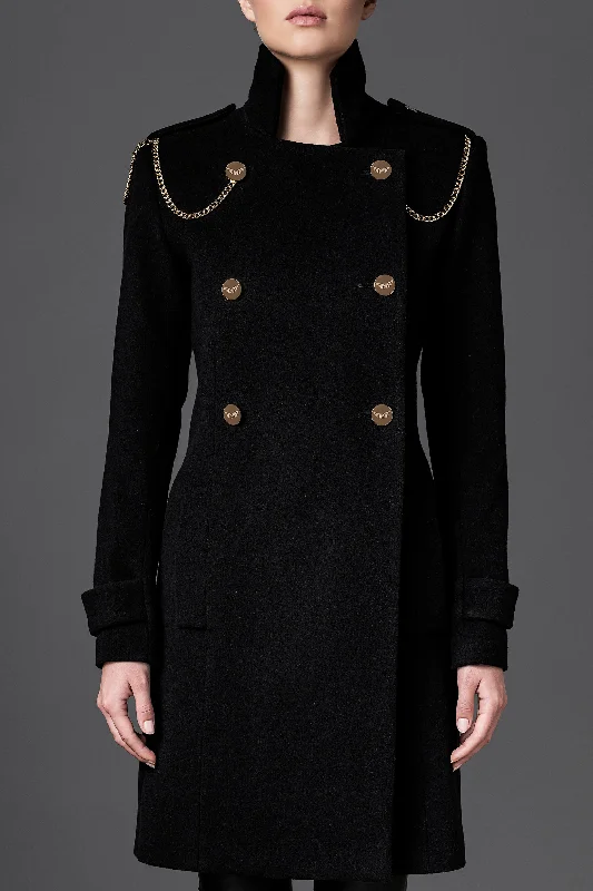 Women's Wool Coat - Freedom Black