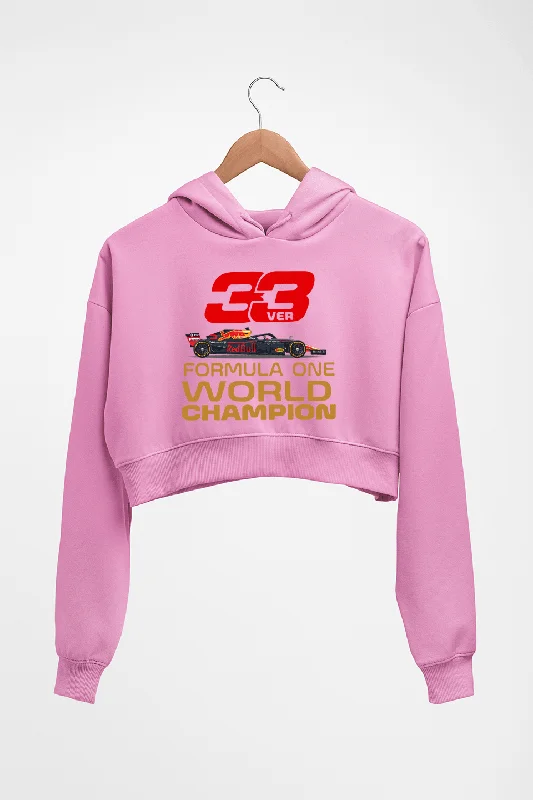 Max Verstappen F1 World Championship Crop HOODIE FOR WOMEN