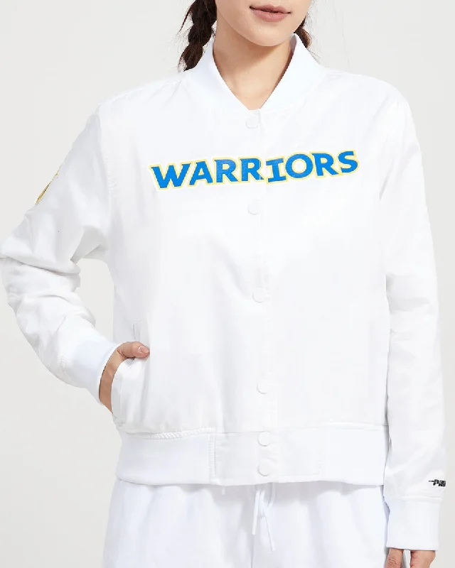 CHAMARRA DE SATÉN NBA GOLDEN STATE WARRIORS CLASSIC ESSENTIALS PARA MUJER