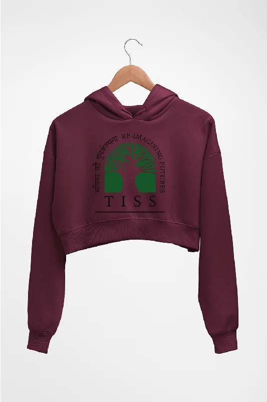 Tata Institute of Social Sciences (TISS) Crop HOODIE FOR WOMEN