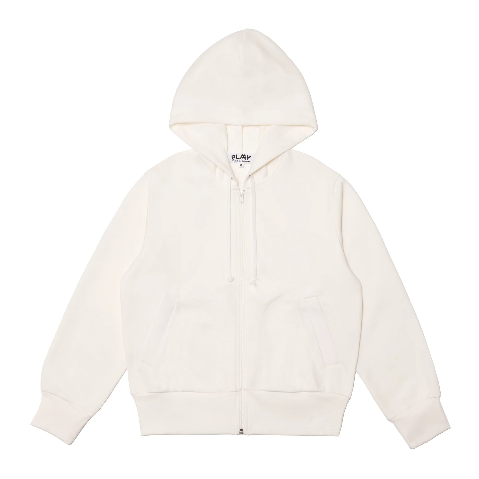 Comme Des Garcons Play Women X Invader Polyester Hooded Sweate White