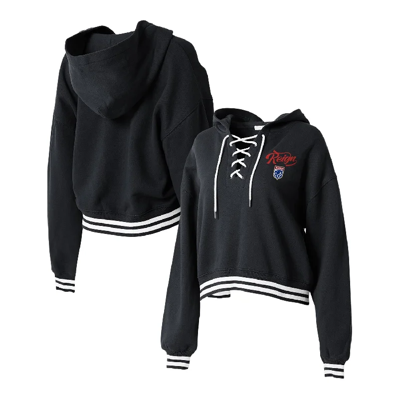 Women's OL Reign WEAR Cropped Black Hoodie