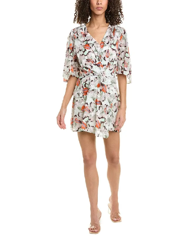 IRO Surplice Silk-Blend Mini Dress