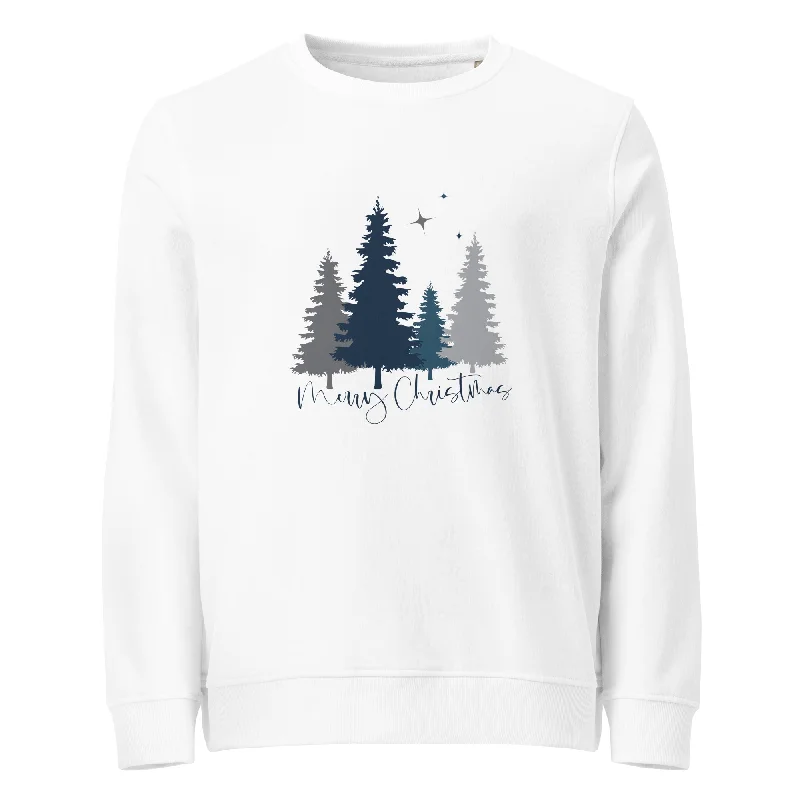 Merry Christmas Tree Graphics Women Organic Sweatshirt