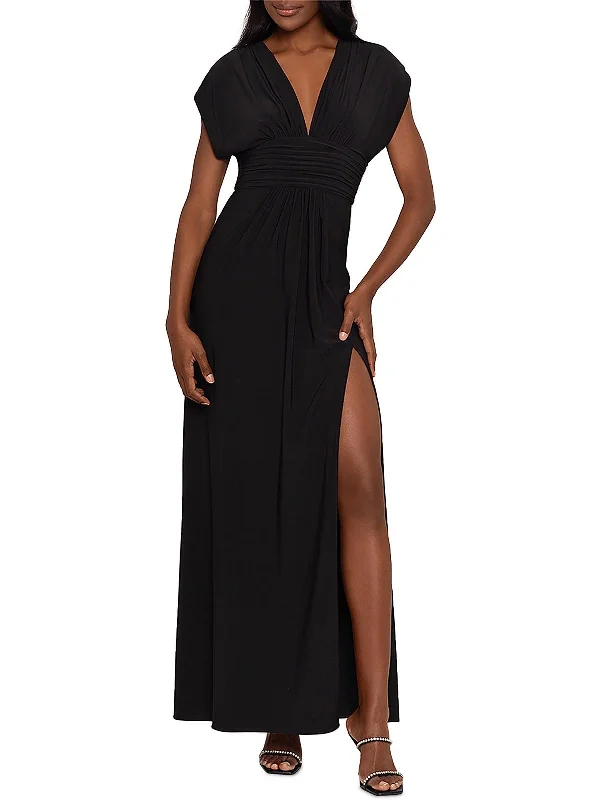 Womens Jersey Long Evening Dress