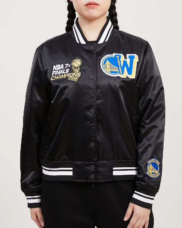 CHAMARRA DE SATÉN NBA GOLDEN STATE WARRIORS MASH UP PARA MUJER