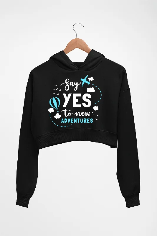 Travel Adventures Crop HOODIE FOR WOMEN