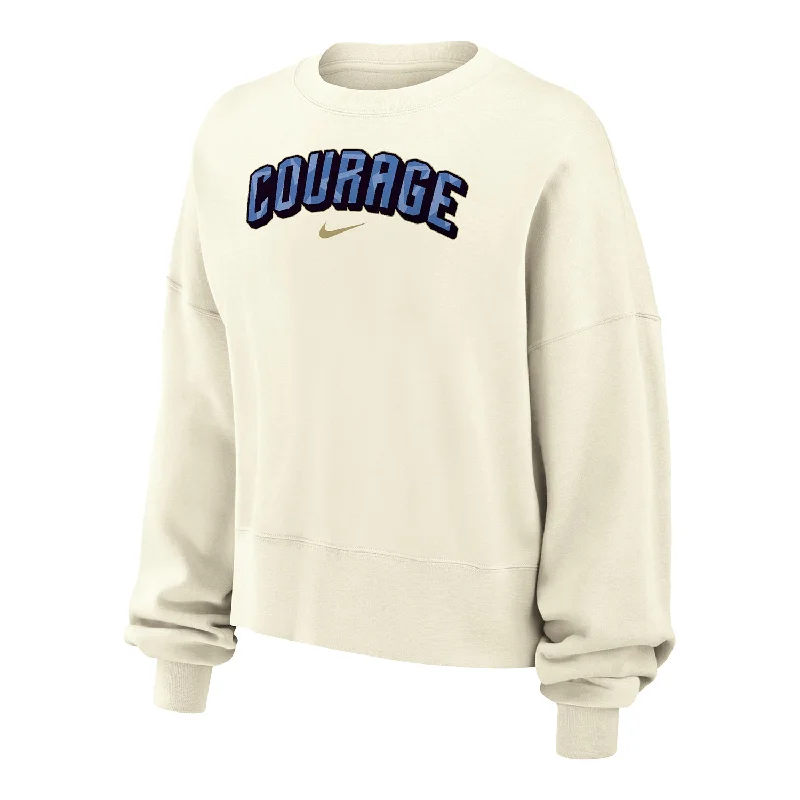 Women's Nike NC Courage Status Off-White Crewneck