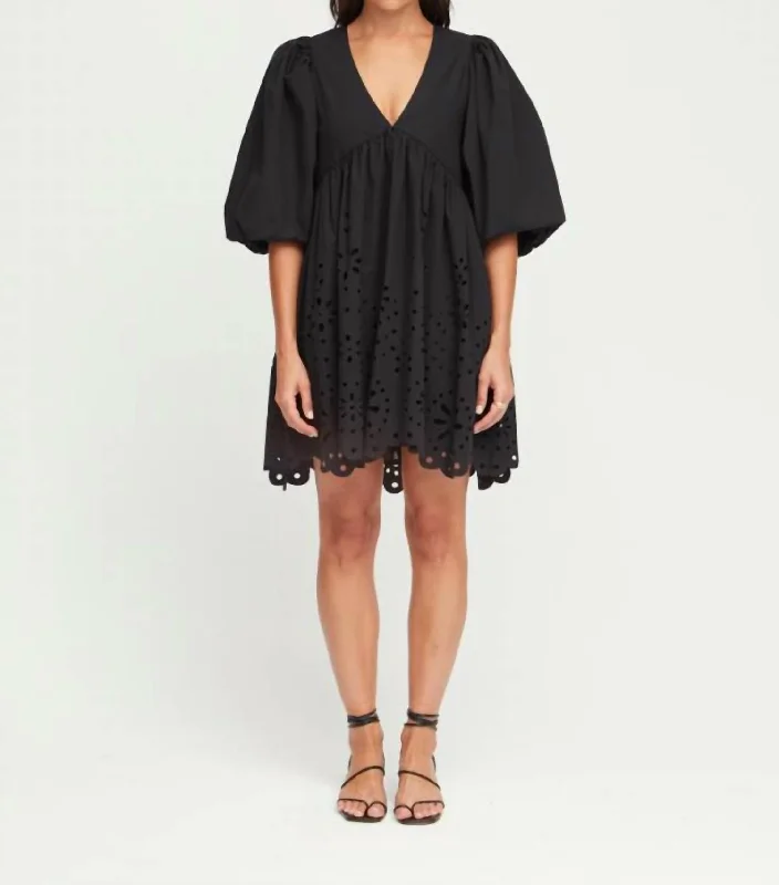 Karl Dress In Ink Eyelet