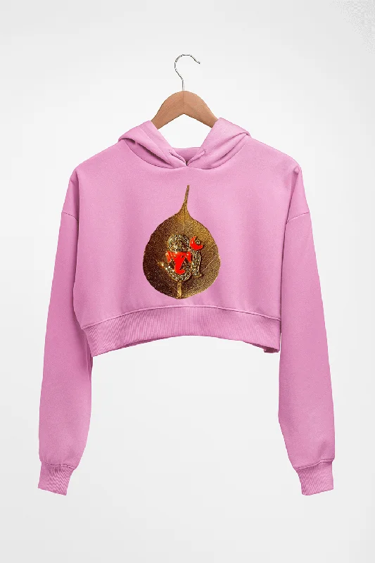 Ganpati Crop HOODIE FOR WOMEN