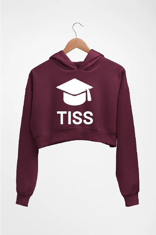 Tata Institute of Social Sciences (TISS) Crop HOODIE FOR WOMEN