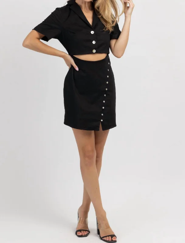 Kiera Blazer Dress In Black