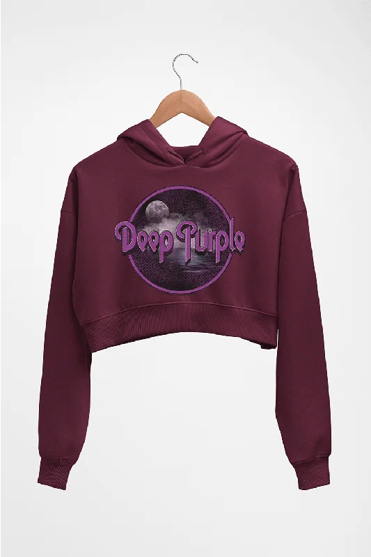 Deep Purple Crop HOODIE FOR WOMEN