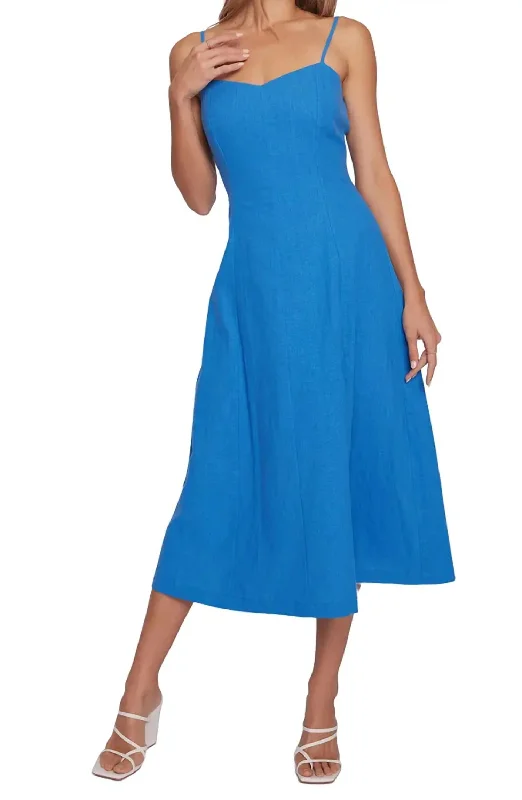 Siren Oasis Midi Dress In Blue