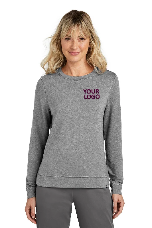 TravisMathew Ladies Custom Crew Sweatshirts, Light Grey Heather