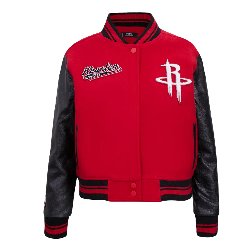 CHAMARRA UNIVERSITARIA NBA HOUSTON ROCKETS SCRIPT TAIL PARA MUJER