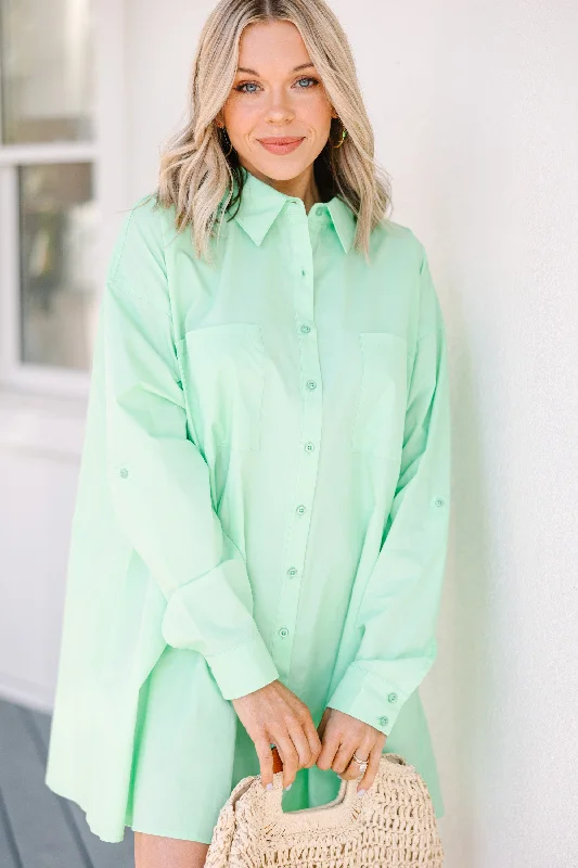 All Good Things Mint Green Shirt Dress