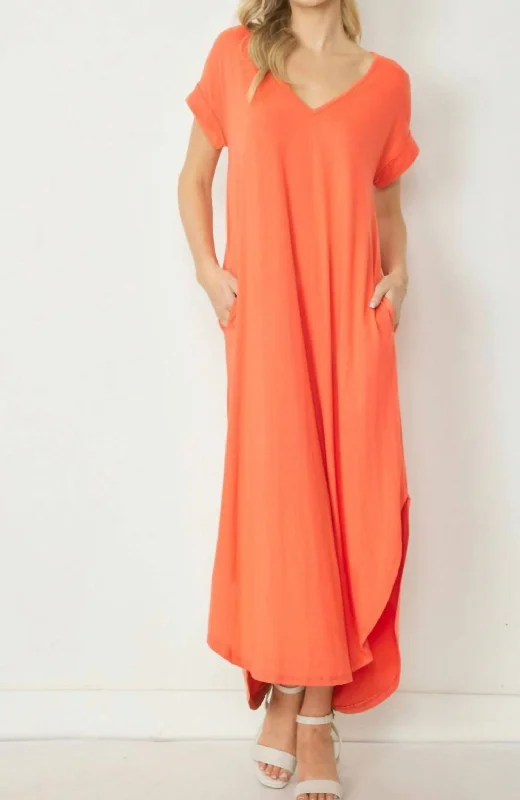 Everyday Maxi Dress In Orange