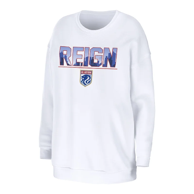 Women's OL Reign WEAR White Crewneck