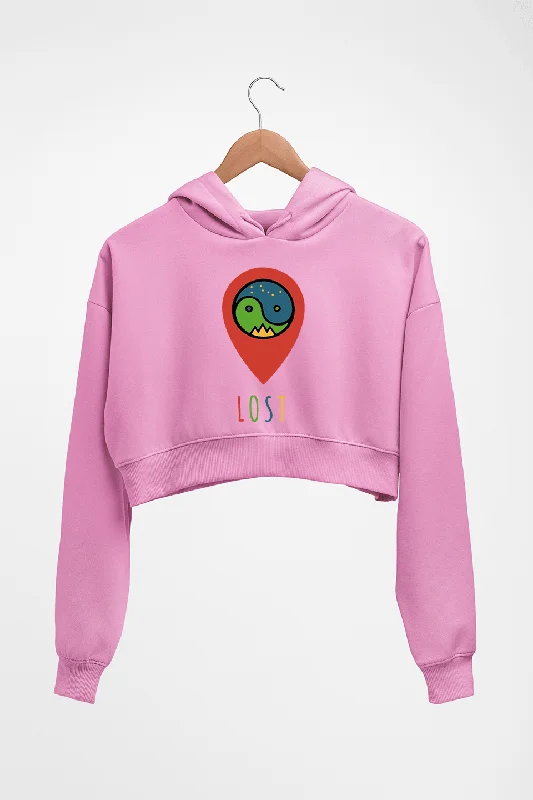 Travel Lost Crop HOODIE FOR WOMEN