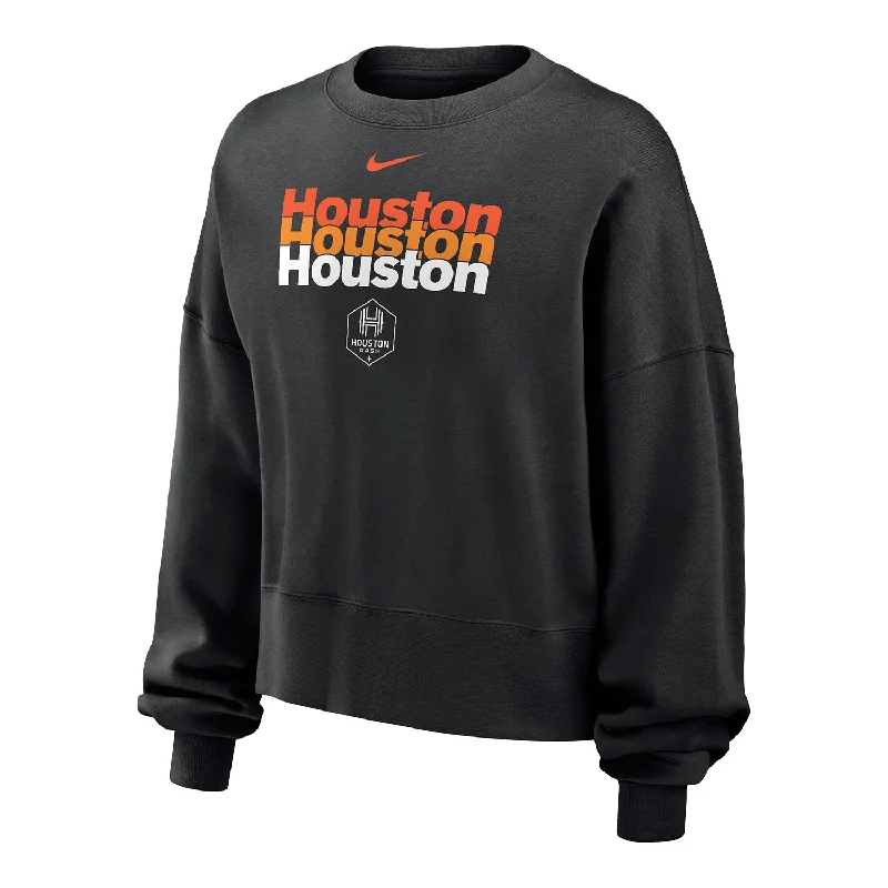 Women's Nike Houston Dash Statement Black Crewneck