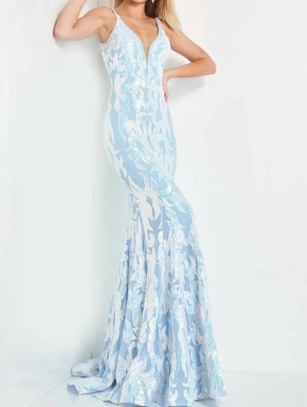 Slinky Gown In Lt. Blue