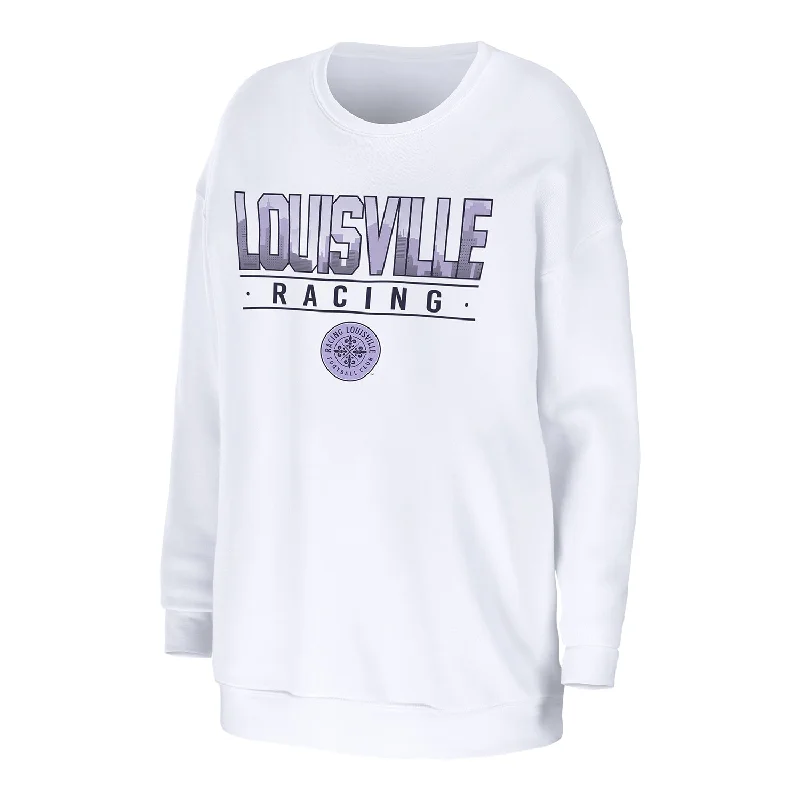 Women's Racing Louisville WEAR White Crewneck