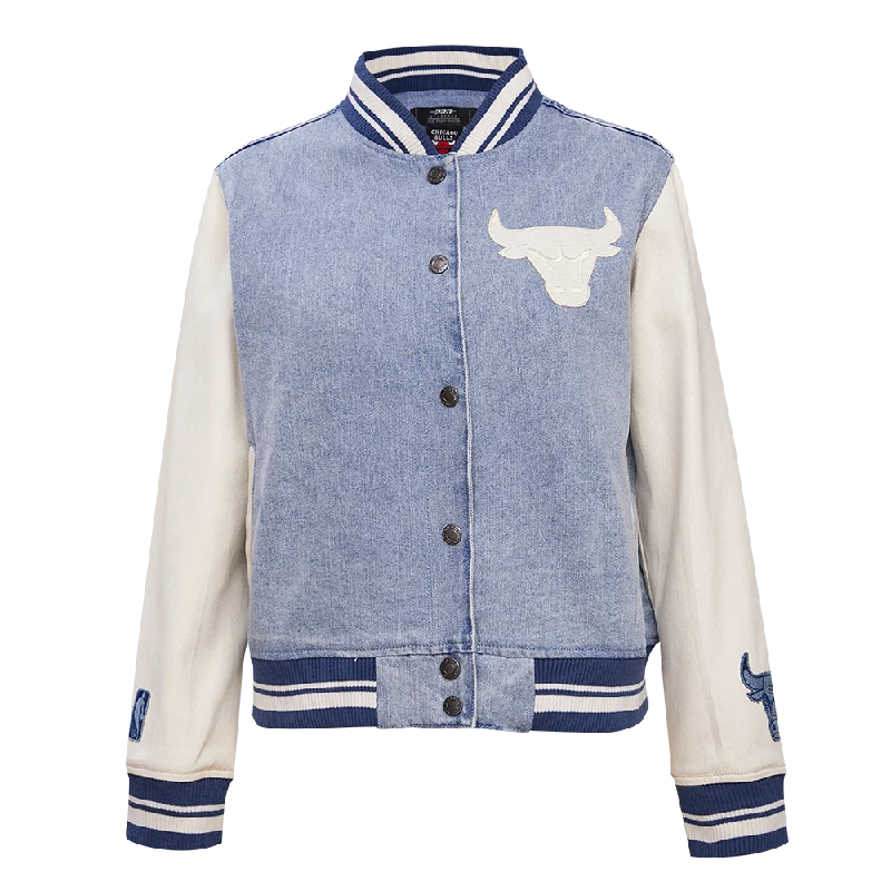 CHAMARRA UNIVERSITARIA NBA CHICAGO BULLS VARSITY BLUES PARA MUJER