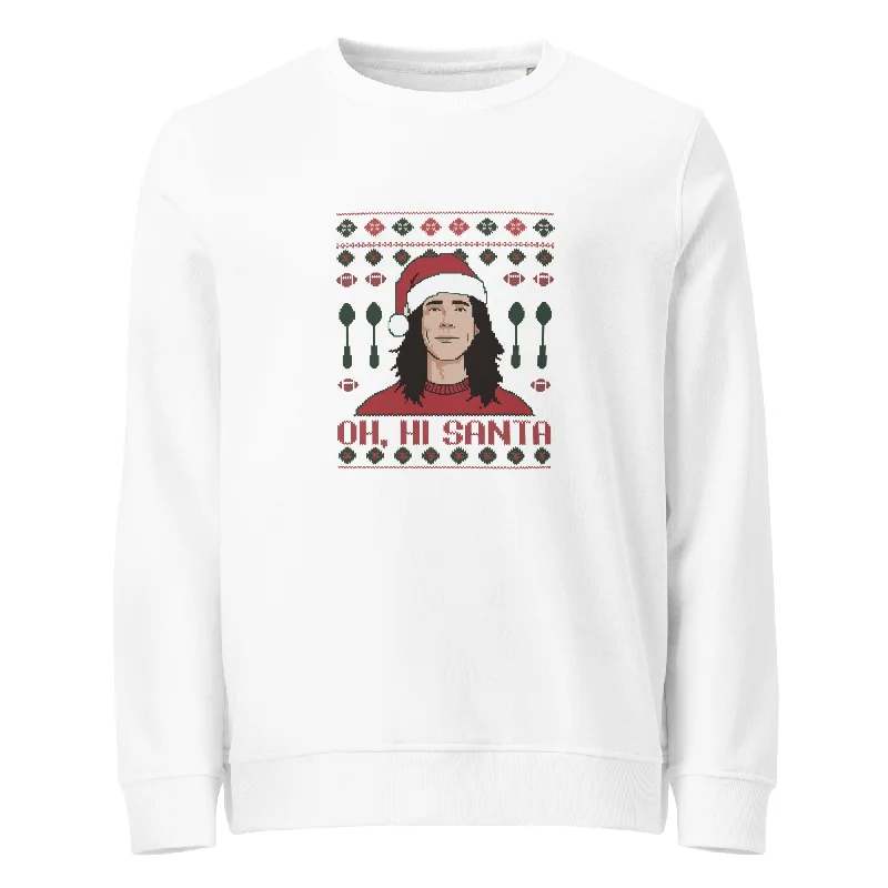 Ho Hi Santa Graphics Women Organic Sweatshirt