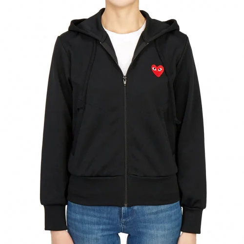 Comme Des Garcons Play W Zip Hoody Black