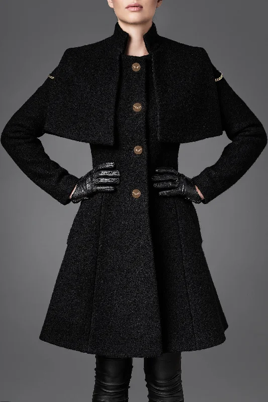 Women's  Wool Coat - Harmony Black