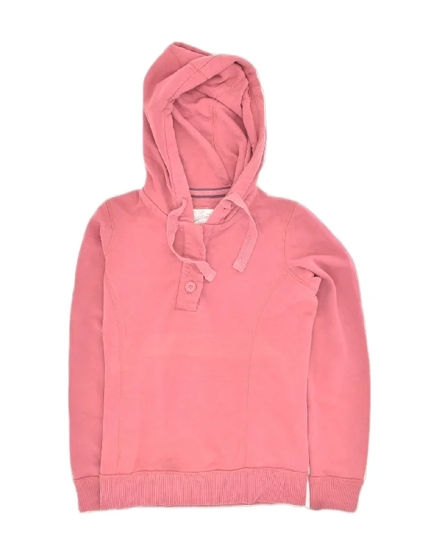 FAT FACE Womens Hoodie Jumper UK 10 Small Pink Cotton