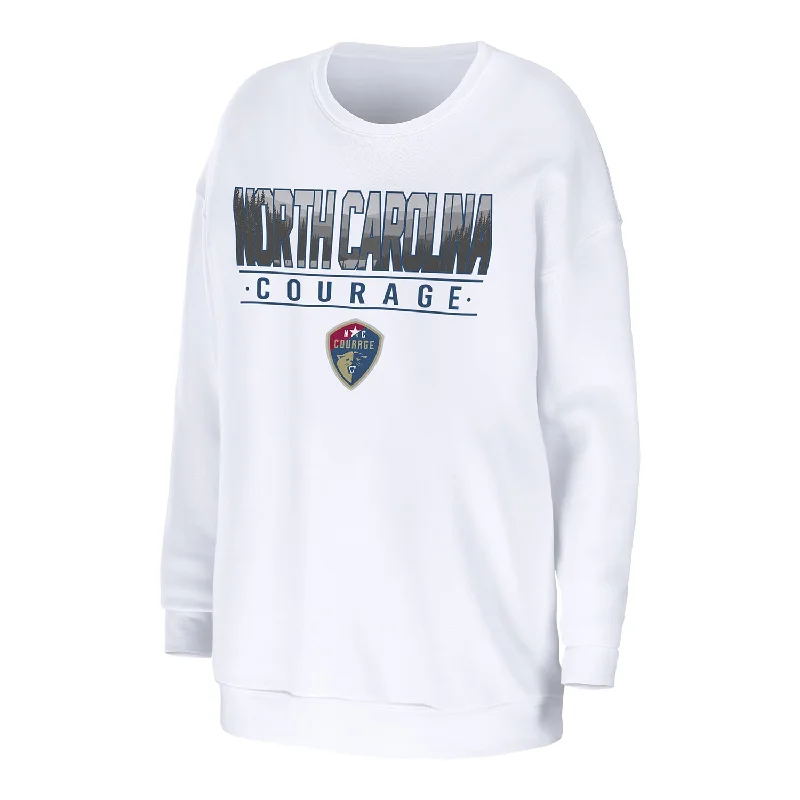 Women's NC Courage WEAR White Crewneck