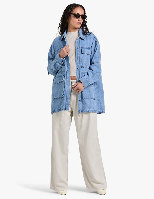 Stella Anorak Patch Pocket Jacket - Mid Blue