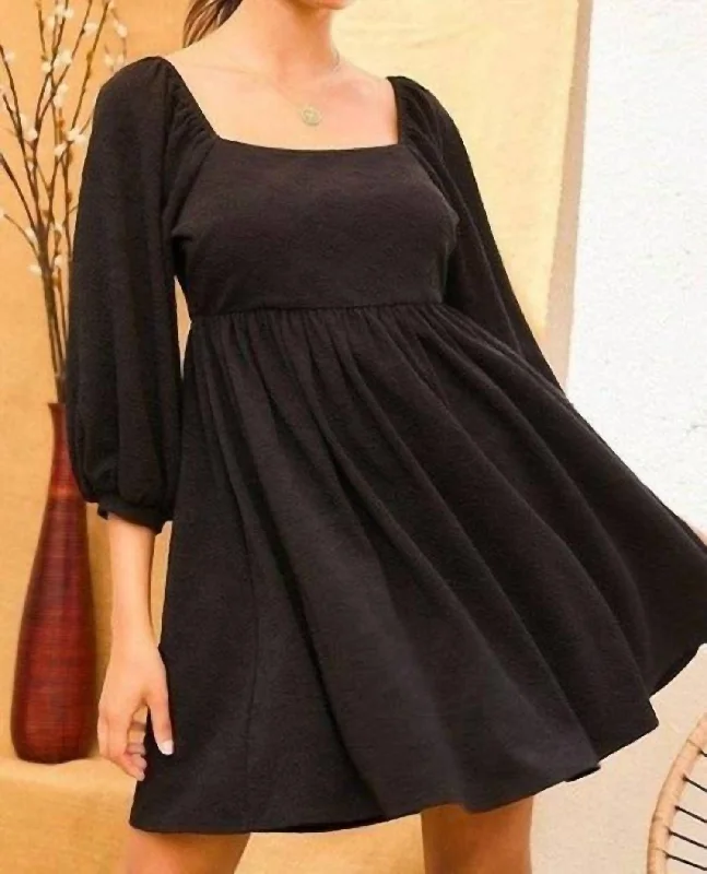 Babydoll Dress In Black