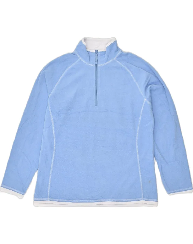 MOUNTAIN WAREHOUSE Womens Zip Neck Fleece Jumper UK 18 XL Blue Polyester