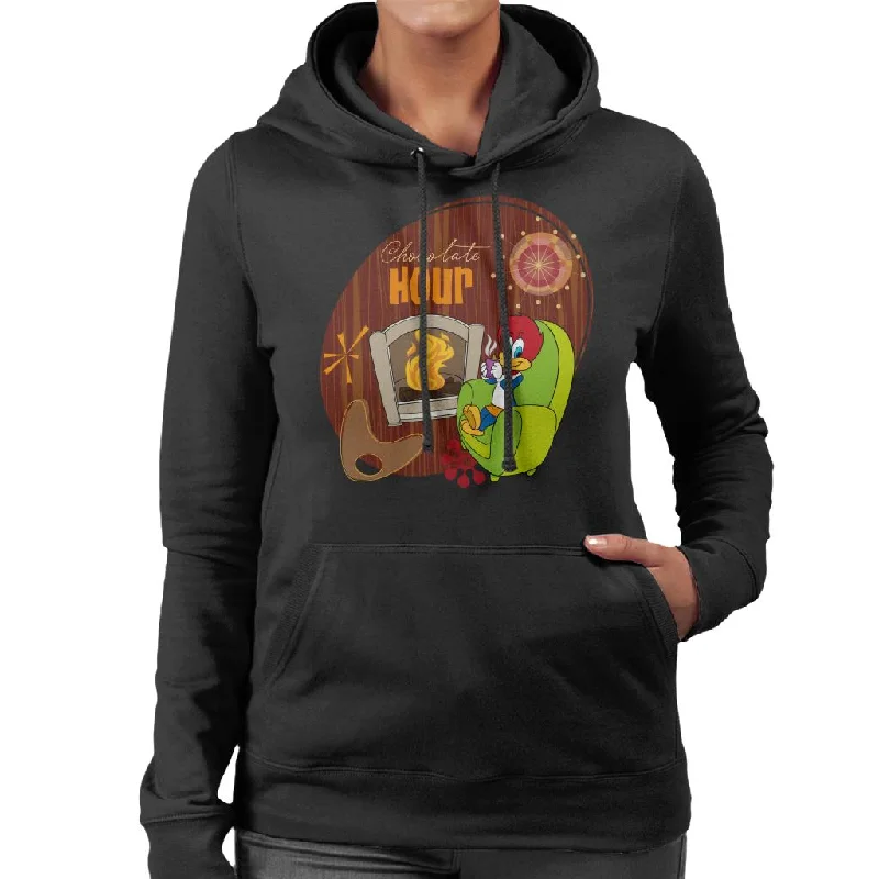 Woody Woodpecker Winnie Woodpecker Chocolate Hour Women's Hooded Sweatshirt