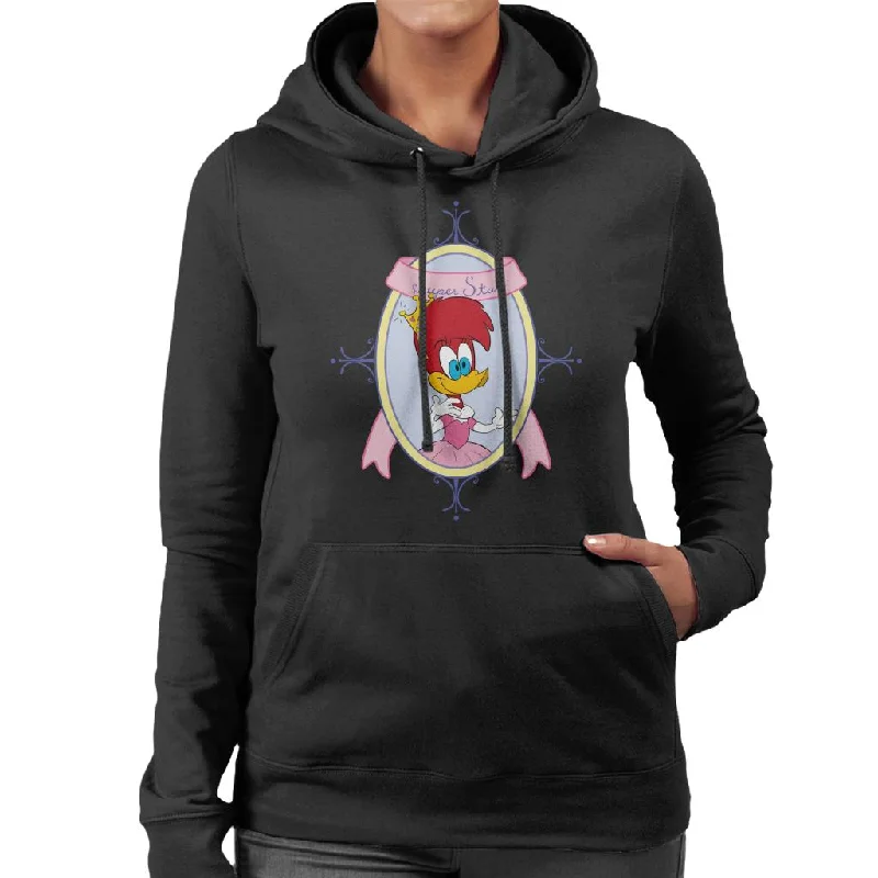 Woody Woodpecker Winnie Woodpecker Super Star Women's Hooded Sweatshirt