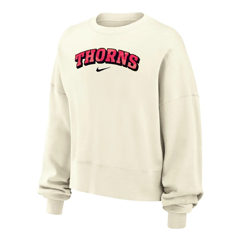 Women's Nike Portland Thorns Status Off-White Crewneck