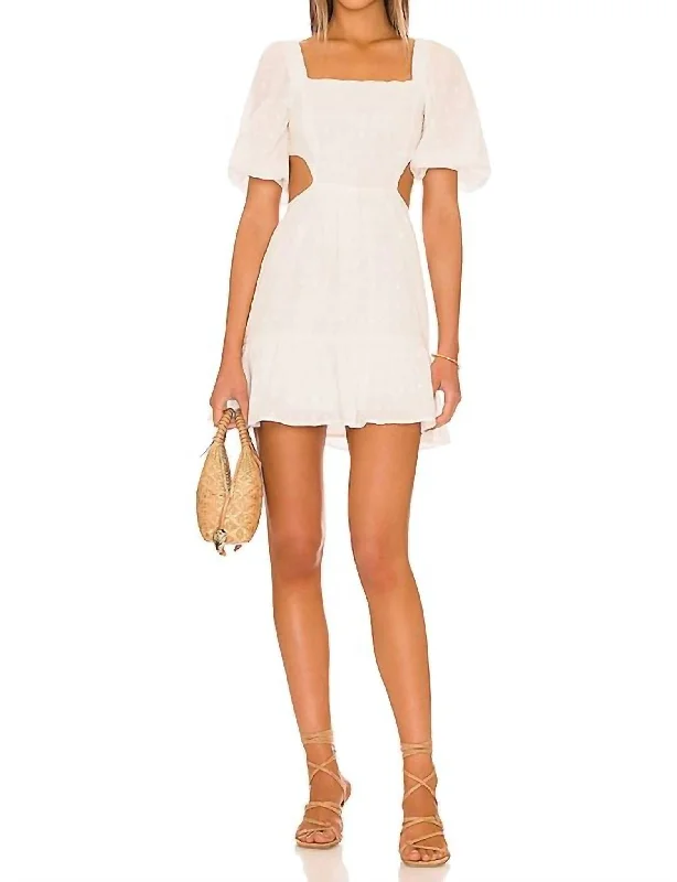 Back-Tie Mini Dress In White