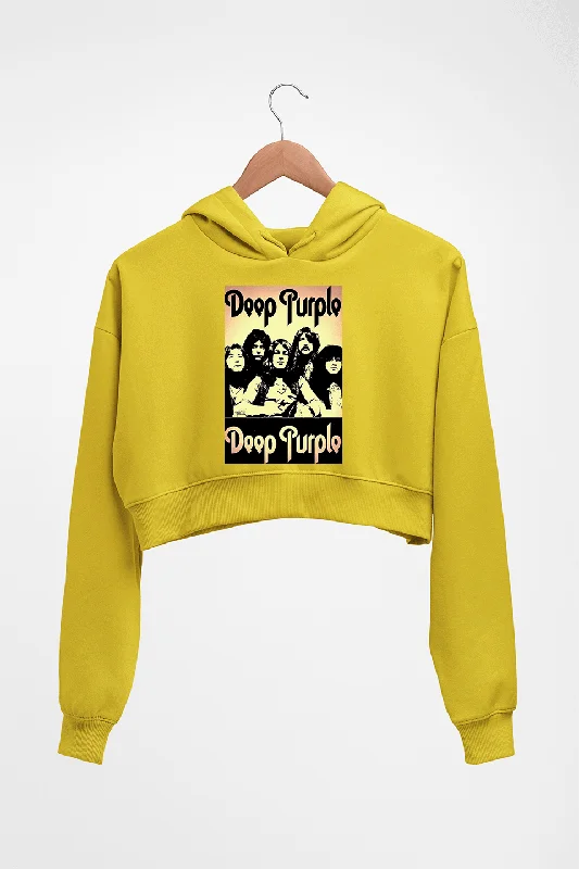 Deep Purple Crop HOODIE FOR WOMEN