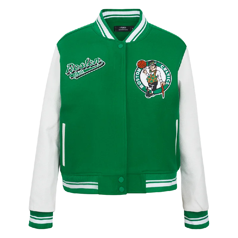 CHAMARRA UNIVERSITARIA NBA BOSTON CELTICS SCRIPT TAIL PARA MUJER