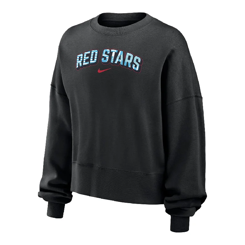 Women's Nike Chicago Red Stars Status Black Crewneck