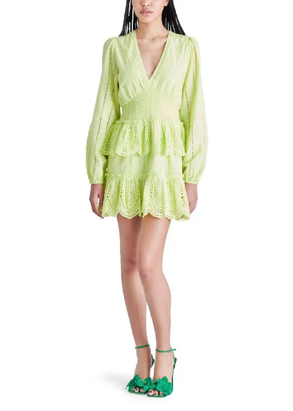 Raquelle Mini Dress In Sunny Lime