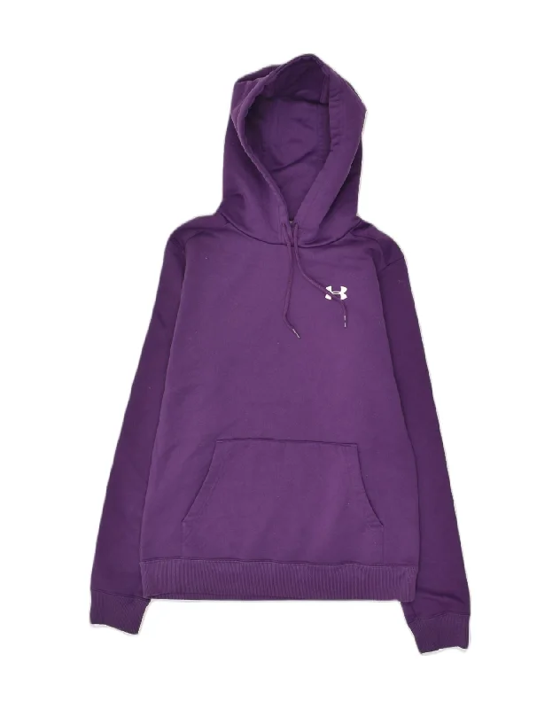 UNDER ARMOUR Womens Hoodie Jumper UK 6 XS Purple Polyester