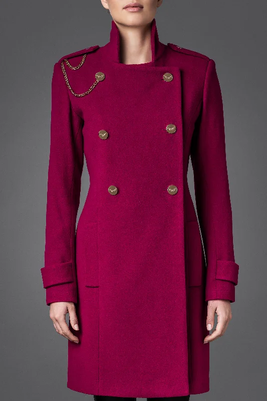 Women's Wool Coat - Freedom Magenta